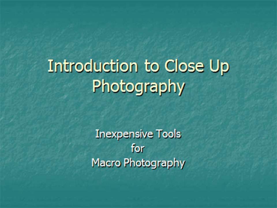 into to close up